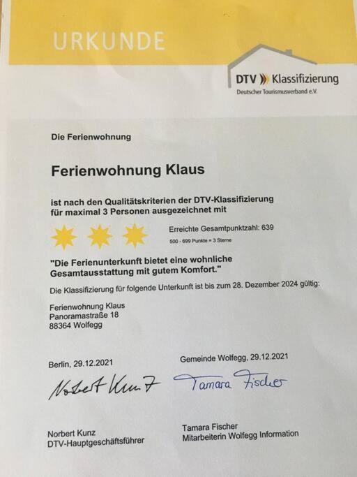 Ferienwohnung Klaus Wolfegg Zewnętrze zdjęcie